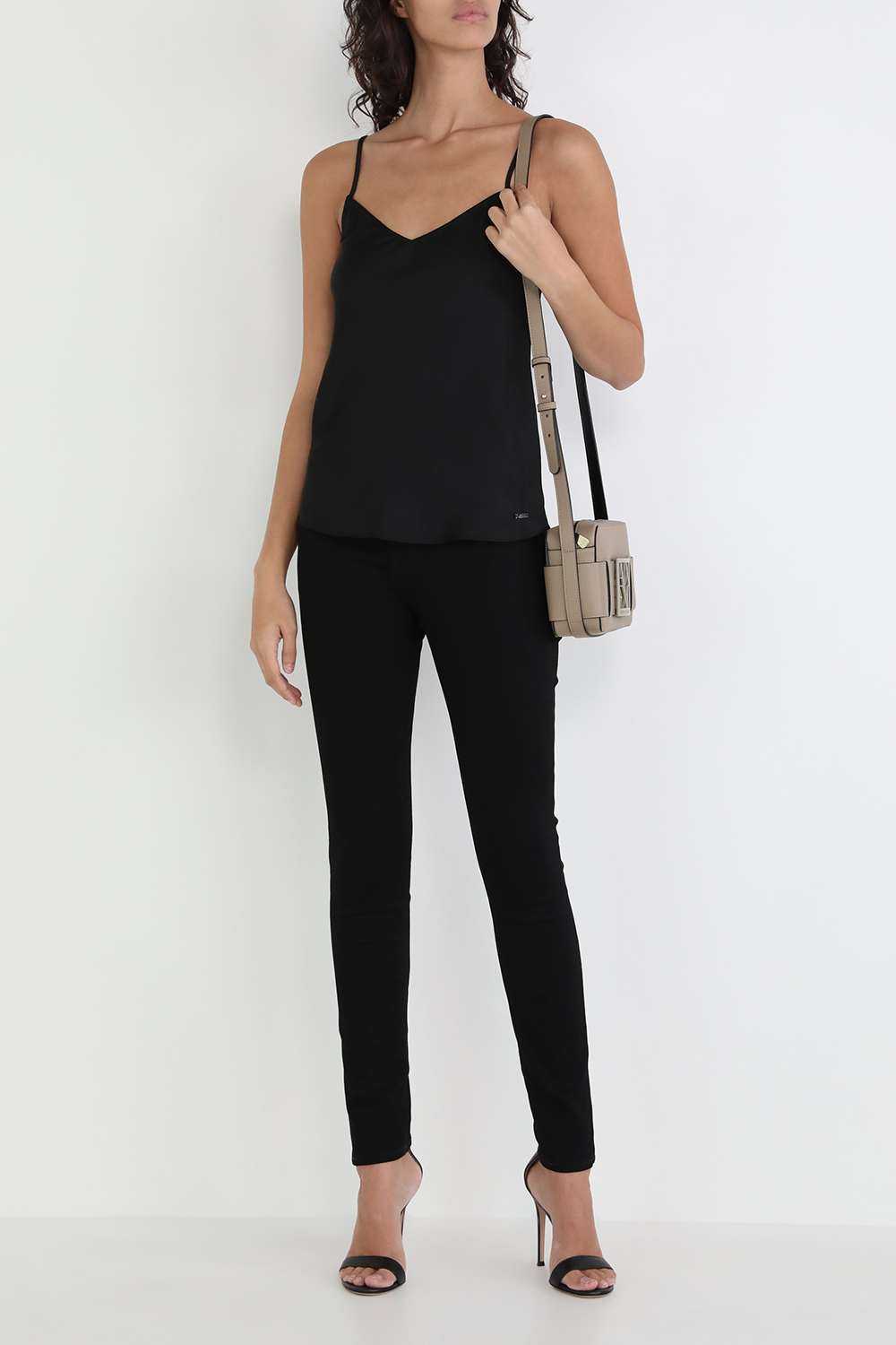 מכנסי סקיני ג'ינס 721 היי רייס שחורים